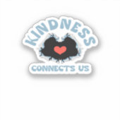 Vriendelijkheid verbindt ons klassiek sticker (Voorkant)