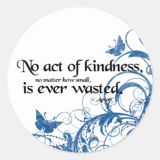 vriendelijkheid vlinderdrain ronde sticker (Voorkant)