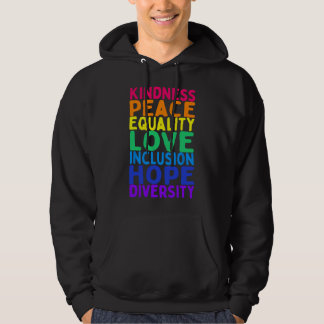 Vriendelijkheid Vrede Gelijkheid Inclusie Diversit Hoodie