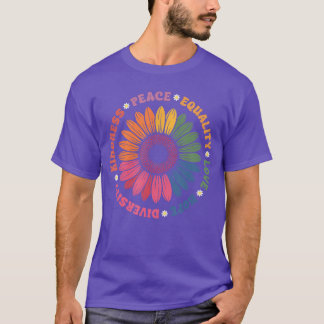 Vriendelijkheid Vrede Gelijkheid Liefde Hoop Diver T-shirt