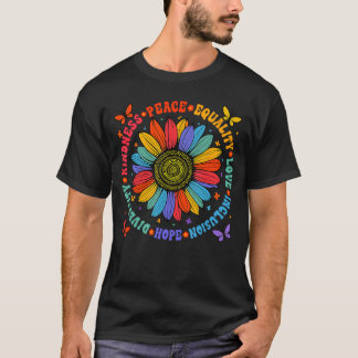 Vriendelijkheid Vrede Gelijkheid Liefde Hoop Diver T-shirt