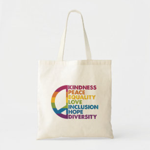 Vriendelijkheid Vrede Gelijkheid Liefde Inclusie H Tote Bag