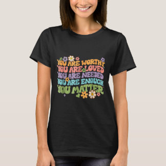 vriendelijkheid wees aardig groovy bewustzijn van t-shirt