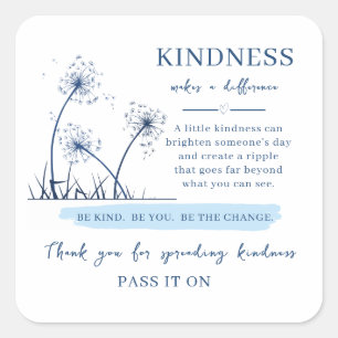 Vriendelijkheidskaart – Inspirerende herinnering o Vierkante Sticker