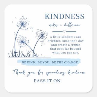 Vriendelijkheidskaart – Inspirerende herinnering o Vierkante Sticker