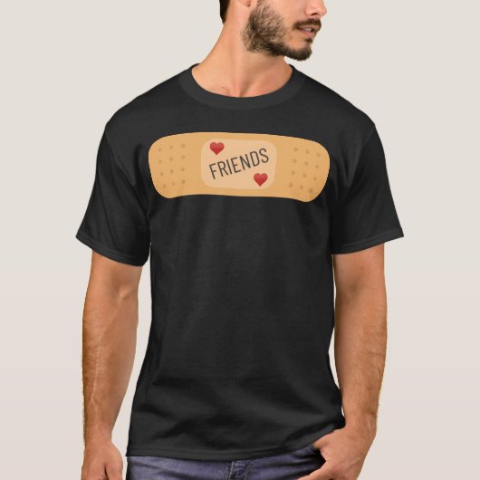 Vrienden bandaid Vriendschap kan wonden genezen vr T-shirt (Voorkant)