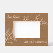 Vrienden Bloemen Besties Custom Wood Afbeelding Li Gegraveerde Lijstjes (Voorkant)