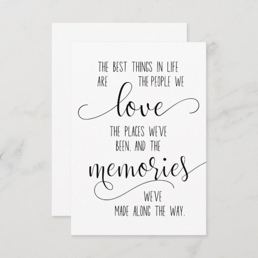 Vrienden Briefkaart, Vriendschap Quote, Vriend spe Bedankkaart (Voorkant / Achterkant)