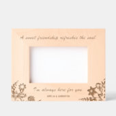 Vrienden citeren Bloemen Gegraveerd Hout Lijst (Voorkant)