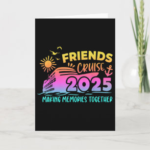 Vrienden Cruise Bemanning Maken Herinneringen Zome Kaart