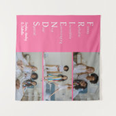 VRIENDEN Custom Foto Roze Tapestry Wandkleed (Voorkant (horizontaal))