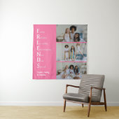VRIENDEN Custom Foto Roze Tapestry Wandkleed (In situ)
