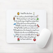 Vrienden dan nu Forever gedicht op Mousepad Muismat (Met muis)