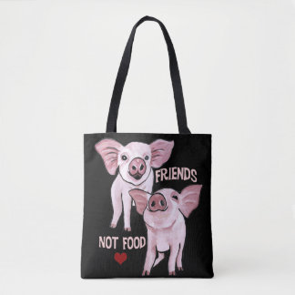 Vrienden die geen Canvas tas van de Vruchtvarkens