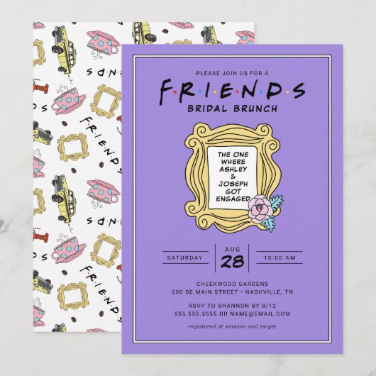 VRIENDEN™ | Die met de bruidsbrunch Kaart (Voorkant / Achterkant)