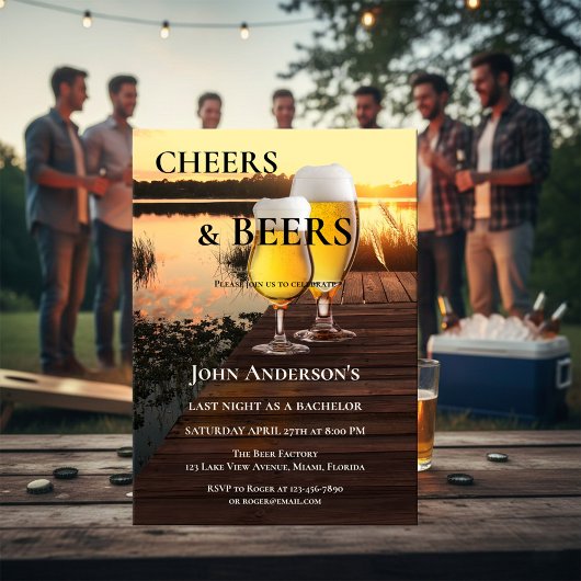 Vrienden en Bier Verlovingsfeest Uitnodiging
