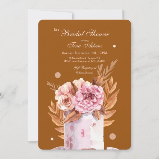 Vrienden en bloemen Bridal Shower Invitation Kaart (Voorkant)