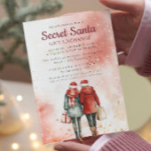 Vrienden en cadeautassen Secret Santa Pink Party Kaart