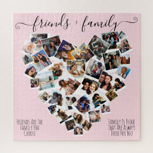 Vrienden en familieleden citeren Foto Heart Collag Legpuzzel