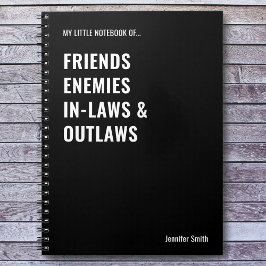 Vrienden en vijanden in-wetten outlaws grappig notitieboek