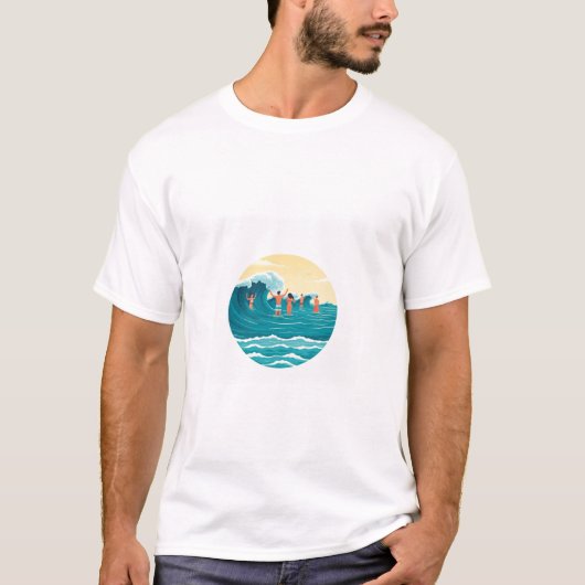 Vrienden en weven t-shirt (Voorkant)