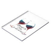 Vrienden en wijn, hoe ouder hoe beter, Wijncadeaut Notitieboek (Linkerzijde)