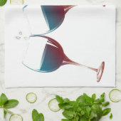 Vrienden en wijnen hoe ouder hoe beter, kunstgesch theedoek (Gevouwen)