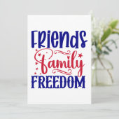 Vrienden, familie en vrijheid kaart (Staand voorkant)