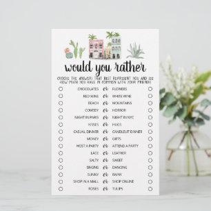 Vrienden Feest Zou Je Liever bewerkbaar spel