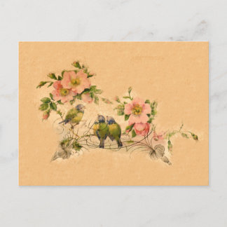  vrienden - Floral en vogels - Briefkaart