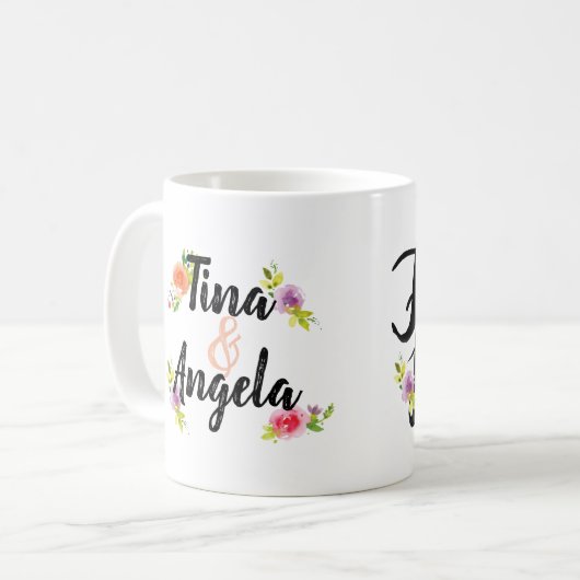 Vrienden Forever Mok met Bloemen (Voorkant links)