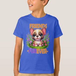 Vrienden Furever woordspeling. Schattigee Franse B T-shirt