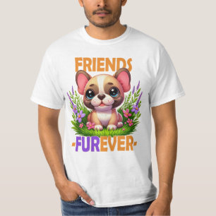 Vrienden Furever woordspeling. Schattigee Franse B T-shirt