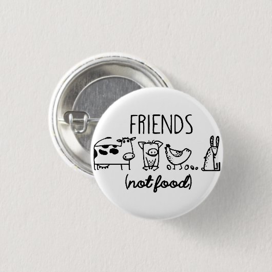 VRIENDEN (geen levensmiddelen) Ronde Button 3,2 Cm (Voorkant /achterkant)
