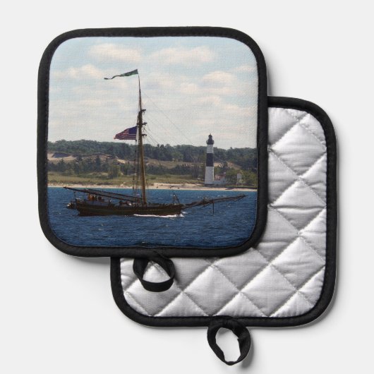 Vrienden Goede Wil Grote Sable Vuurtoren Pothouder Pannenlap (Voorkant / Achterkant)