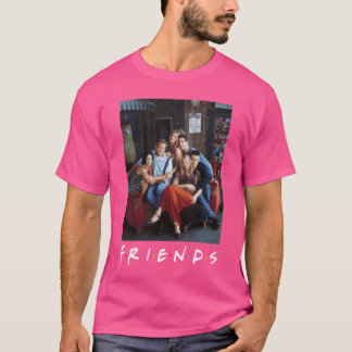 Vrienden Hoofdpersonages Retro Groepsposter retro T-shirt