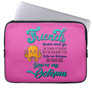 Vrienden komen als de golven van de oceaan laptop sleeve