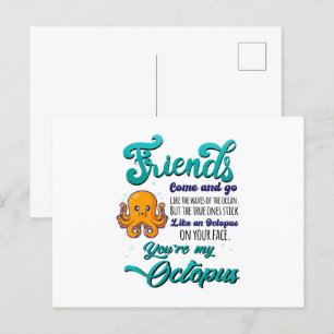 Vrienden komen en gaan als de golven van de oceaan briefkaart