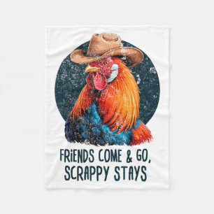 Vrienden Komen En Gaan Scrappy Blijft Humor Kip Fleece Deken