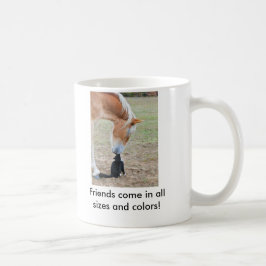 Vrienden komen in alle maten en kleuren. koffiemok