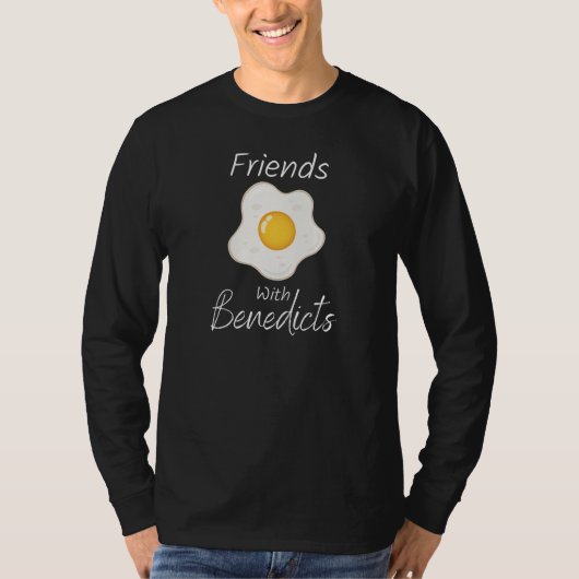 Vrienden met Benedicts Grappige Eieren Benedict Pu T-shirt (Voorkant)