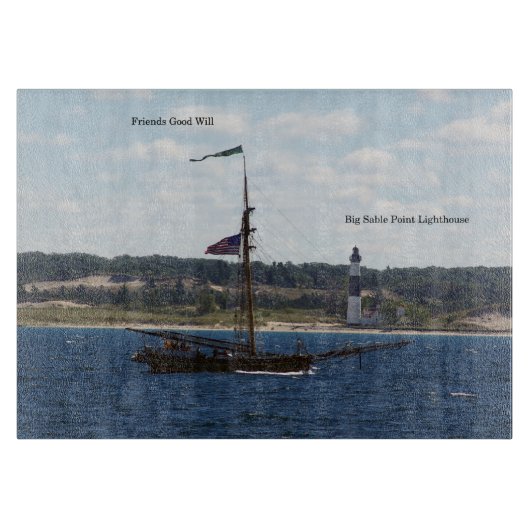 Vrienden met goede wil en grote sable lt snijboard snijplank (Voorkant)