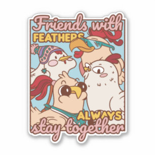 VRIENDEN MET VEREN BLIJVEN ALTIJD BIJ ELKAAR STICKER