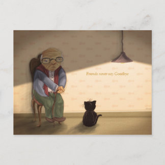 Vrienden nemen nooit afscheid briefkaart