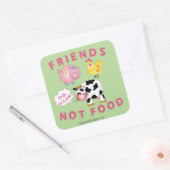 Vrienden Niet Eten - Go Vegan! Sticker 3-in x 3-in (Envelop)