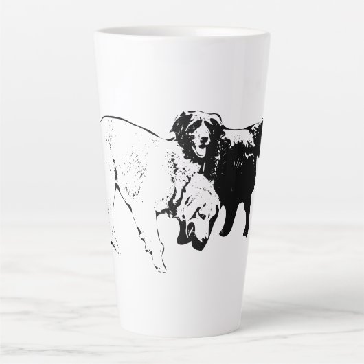 Vrienden op het pad latte mok (Voorkant)