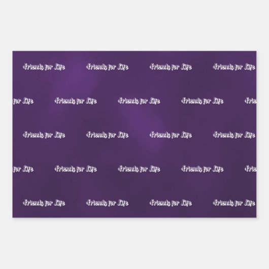 Vrienden paarse roze script inpakpapier vel (Voorkant)