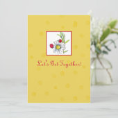 Vrienden Party Uitnodiging Rode lieveheersbeestje  (Staand voorkant)