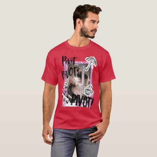 Vrienden PIVOT Rachel Ross en Chandler vriend T-shirt (Voorkant volledig)