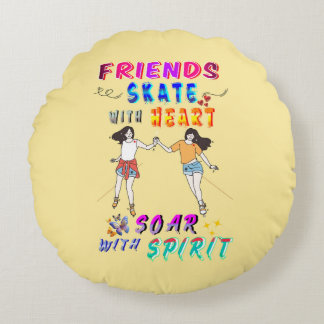 Vrienden Polyester Skate Met Hart Zweef Met Geest Rond Kussen